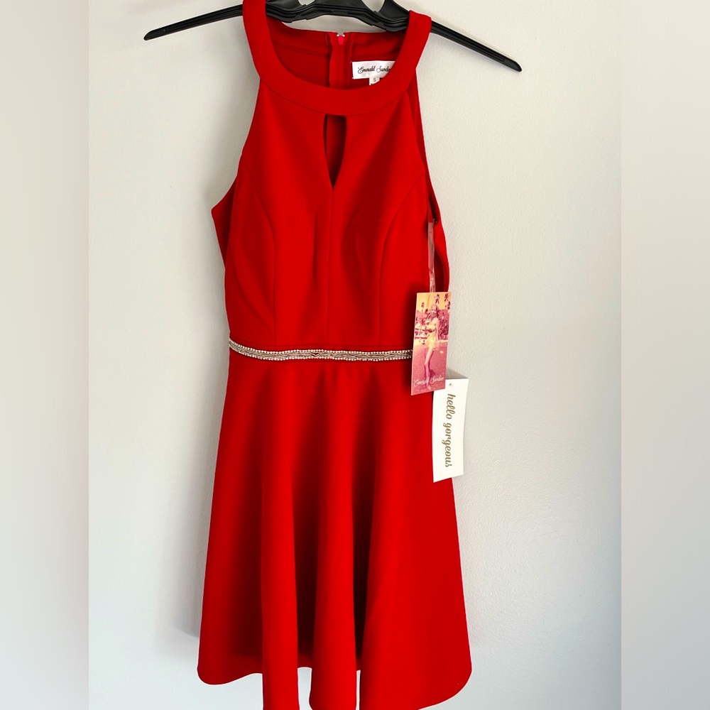 Red mini dress